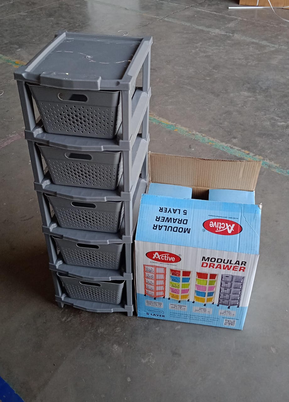 Multi-Purpose Anti-Slip 5 Layer Modular Drawer Storage System (68ÌÑ33 Cm)