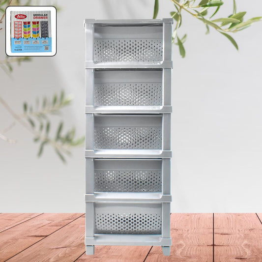 Multi-Purpose Anti-Slip 5 Layer Modular Drawer Storage System (68ÌÑ33 Cm)